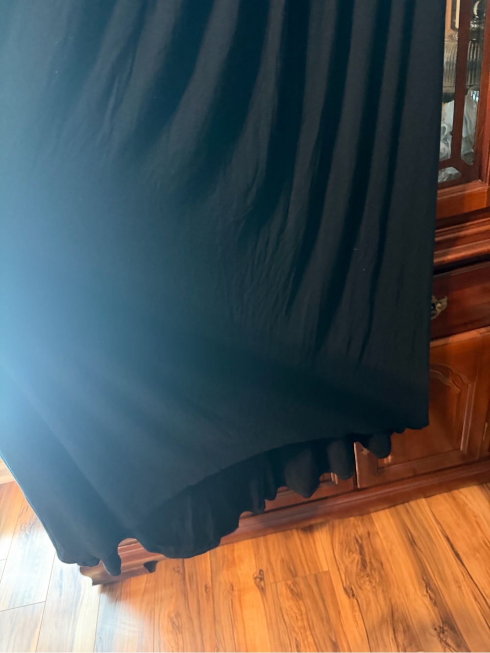 Adrienne Vittadini Black Maxi High Low Dress Size Large With Built In Bra - Picture 3 of 3